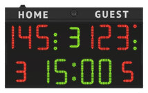 multisport electronic scoreboard FC50H25 with digits height 25cm. (front)